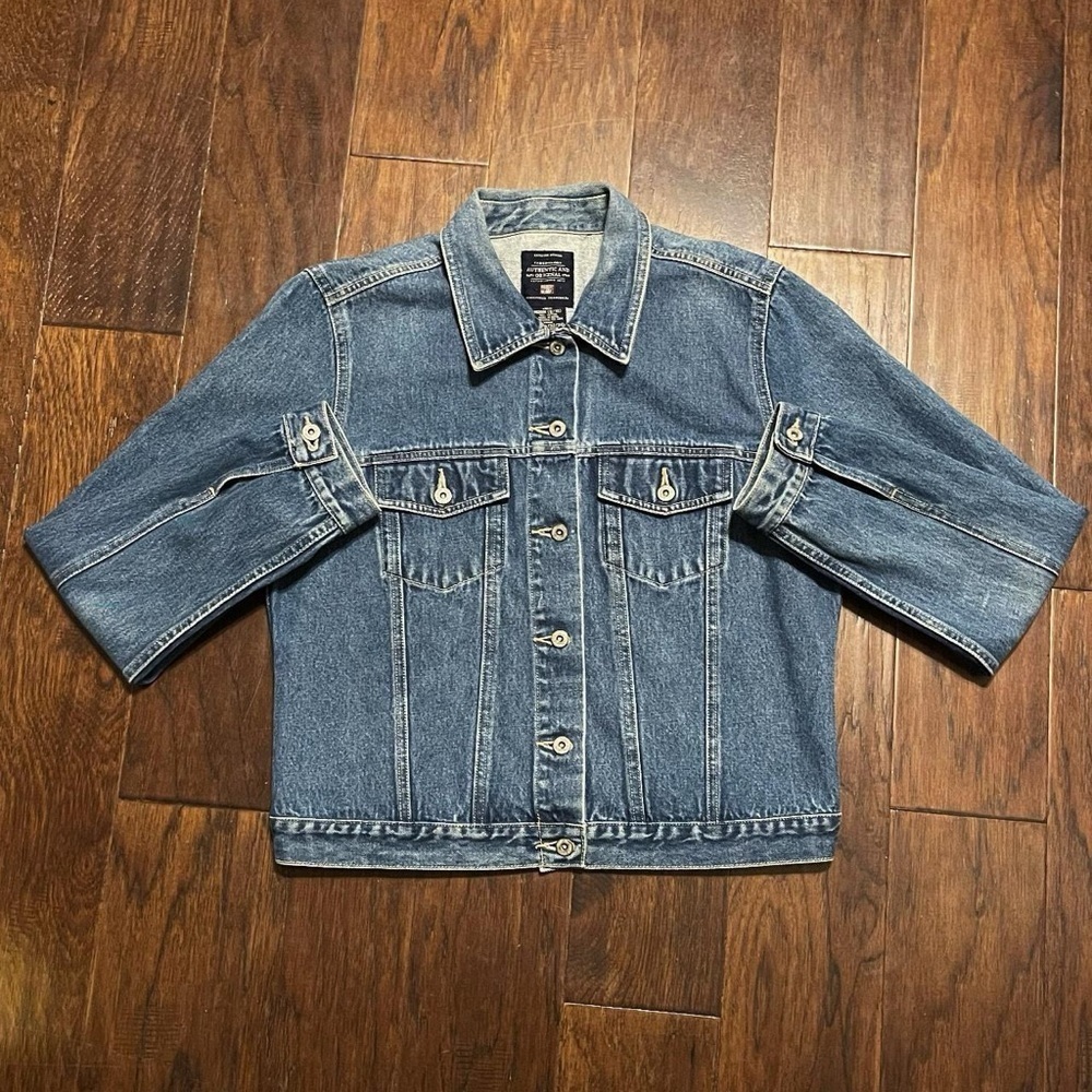 Vintage Faded Glory Trucker Button Down Denim Jean Jacket Y2K
